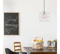 Lampada Pendente Plafoniera 1 Fiamma Quadrati Luce Sala da Pranzo [EEK: Inaditato]