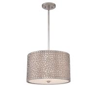 Lampada Pendente Plafoniera Metallo Lino Argento Lampada Sala Pranzo [EEK: Non valutato]