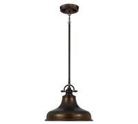 Lampada Pendente Plafoniera Metallo Vetro Scuro Ottone 1 Fiamma [EEK: Non valutato]