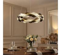Lampada Pendente Sala Pranzo LED da Cucina di Cristallo H 130 CM