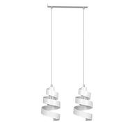 Lampada Pendente Stilosa Bianco Metallo Design A Spirale Per Tavolo Da Pranzo