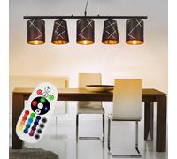 Lampada Pendente Telecomando Dimmerabile RGB LED Lampada Sala Pranzo Tessuto [EEK: F]