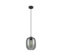 Lampada Pendente Vetro Fumé Ø 20 CM H: Max. 1,7 M Regolabile E27 Pranzo