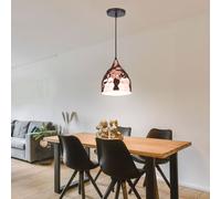 Lampada Pendolo Vintage Da Soffitto Floreale Con Finitura Hammered Rosa-Oro [EEK: Non valutato]