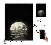 Lampada per Altoparlante con Connessione Bluetooth 5.3, Altoparlante Bluetooth Multifunzionale con Alimentazione Usb e Suono Hi-fi, Decorazione Artistica per la Casa Illuminata Dalla Luna Color C