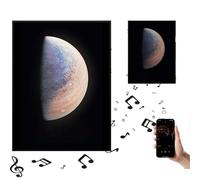 Lampada per Altoparlante con Connessione Bluetooth 5.3, Altoparlante Bluetooth Multifunzionale con Alimentazione Usb e Suono Hi-fi, Decorazione Artistica per la Casa Illuminata Dalla Luna Color B