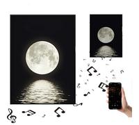 Lampada per Altoparlante con Connessione Bluetooth 5.3, Altoparlante Bluetooth Multifunzionale con Alimentazione Usb e Suono Hi-fi, Decorazione Artistica per la Casa Illuminata Dalla Luna Color A