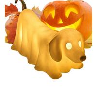 Lampada per animali domestici con fantasma di Halloween, lampada luminosa a forma di cane fantasma di Halloween, graziosa decorazione notturna per dormitorio soggiorno casa