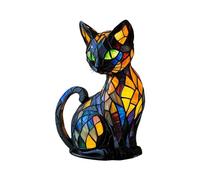 Lampada Per Animali - Lampada Da Scrivania Per Gatti Luci A LED Statue Animal, Scultura In Resina Arredamento Per La Casa Spettrale Per Scaffali Interni Appartamento Camera Da Letto Comodino Bar Natal