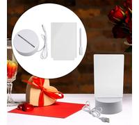 Lampada per bacheca messaggi, lampada USB per messaggi, luce notturna a LED, lavagna acrilica trasparente con penna cancellabile, alimentatore USB (verticale)