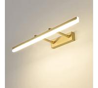 Lampada per Bagno in Ottone con Specchio a Led, Luce Frontale Regolabile per Illuminazione a Barra su Specchio, Lampade per Trucco in Ottone per Toilette e Trucchi Bagno/58Cm