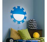 Lampada per Bambini Luce da Parete Camera Dei Giochi Bianco Blu Vetro E27 [EEK: Non valutato]