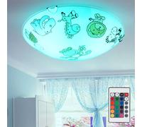 Lampada per Bambini Plafoniera Regolatore Telecomando Animali RGB LED