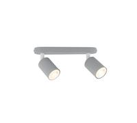 Lampada per Bambini Soffitto Grigio L: 35 CM Piccolo Orientabile Metallo 2x GU10