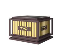 Lampada per berretto a led solare per esterno illuminazione da giardino impermeabile in stile cinese Lampade a parete per cortile Villa Landscape Street Adatta 4x4 5x5 o 6x6 Ideale per il patio del