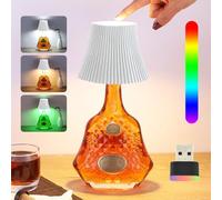 Lampada per Bottiglia Paralume Senza Fili Lampade Bottiglie Led Tappo Luce Ricaricabile +Luci Ambiente Gin Controllo Touch Wireless di Vino Bottle Lamp per Ristoranti e Bar Interni ed Esterni Bianco