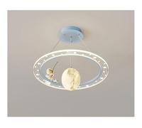 Lampada per cameretta dei Bambini Lampada Creativa per Camera da Letto Lampada a LED per Astronauta Lampadario Nordico Minimalista Cielo Stellato Illuminazione (Blue)