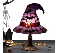 Lampada Per Cappelli Da Stregone - Glow Artigianale In Resina Nera, Accento Bagliore Spettrale, Luce Da Tavola Di Halloween | Decorazioni Per La Casa Inquietanti, Ambiente Notturno Infestato, Per Il F
