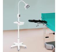 Lampada per Esami Chirurgici da 12W con Pulsante Manuale, Lampada Dentale Con Design Dimmerabile 0-12W e Tubo Flessibile Girevole a 360°, Luminosità 8000 Lux