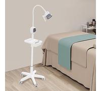 Lampada per Esami Chirurgici da 12W, Lampada da Pavimento con Rotazione a 360° e Pulsante Manuale, Lampada per Visita Medica Mobile, Luminosità 8000 Lux, per Cliniche Odontoiatriche e Ginecologia