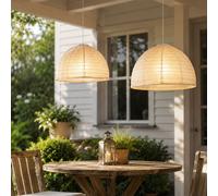 Lampada per Esterni a Sospensione Solare LED Patio da Giardino Bianco H 30 CM