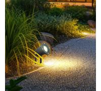 Lampada per Esterni a Spiedo Faretti da Giardino Alluminio Vetro Lampione [EEK: Nicht bewertet]