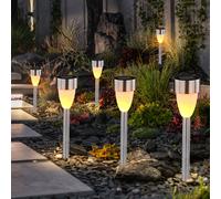 Lampada per Esterni a Spiedo Solare LED Chiodi Feuer-Effekt da Percorso Hof 6x