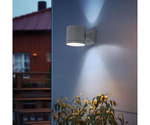 Lampada per Esterni da Parete Frontale Grigio Up Down Haustürlampe Alu Giardino [EEK: Non valutato]