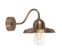 Lampada per Esterni da Parete Giardino Ottone Vetro H 25 CM Cortile IP44