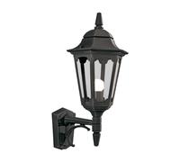 Lampada per Esterni da Parete Lanterna Colata D'Alluminio Vetro H 52 CM Nero 1