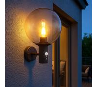 Lampada per Esterni da Parete LED Porta di Casa Movimento Giardino Sfera Vetro [EEK: F]