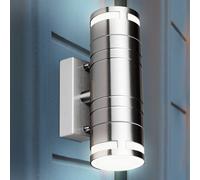 Lampada per Esterni da Parete Up Down Acciaio Inox Balcone IP44 Intemperie Klar [EEK: G]