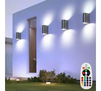 Lampada per Esterni da Parete Up Down RGB LED Patio Telecomando 4x
