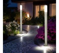 Lampada per Esterni da Percorso Piantana 2x Presa Movimento Acciaio Inox LED 2x [EEK: F]