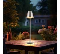 Lampada per Esterni da Tavolo Luce Touch Dimmer LED Giardino Argento H 47 CM [EEK: Non valutato]