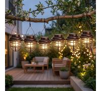 Lampada per Esterni Giardino a Sospensione LED Solare Vintage Lanterna Ruggine