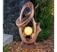 Lampada per Esterni Giardino Solare Effetto Fuoco LED Scultura Bronzo Patio