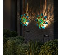 Lampada per Esterni Girandola Solare LED da Giardino Vetro Solardeko Colorato H [EEK: Inaditato]