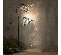 Lampada per Esterni Luce con Picchetto Solare Annaffiatoio Argento LED Giardino