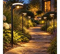 Lampada per Esterni Luce con Picchetto Solare Giardino Nero LED Up Down 6er Set