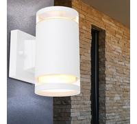 Lampada per Esterni Luce da Parete Spot Up & Down Faretto Alluminio Bianco Casa [EEK: Non valutato]
