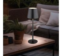 Lampada per Esterni Luce da Tavolo Giardino Batteria LED Touch Dimmer Nero