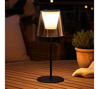 Lampada per Esterni Luce da Tavolo Patio Varialuce LED Akkuleuchte Rauch H 35 CM [EEK: Non valutato]