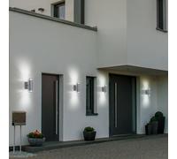 Lampada per Esterni Parete Haustürlampe LED Acciaio Inox Frontale Su Giù 4er Set [EEK: G]