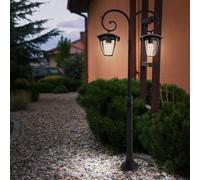 Lampada per Esterni Piantana Candelabri da Giardino Alluminio Vetro H 141 CM [EEK: Non valutato]