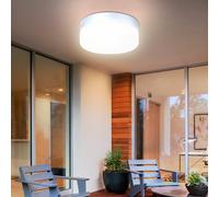 Lampada per Esterni Plafoniera Bagno Umidità Vetro Balkonstrahler Argento E27 [EEK: Non valutato]