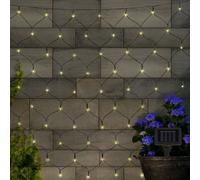 Lampada per Esterni Solare Catena Luci Giardino Rete di 100x LED Nero L 110cm