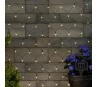 Lampada per Esterni Solare Catena Luci Giardino Rete di 100x LED Nero L 110cm