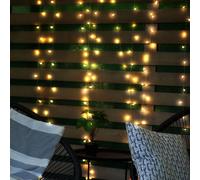 Lampada per Esterni Solare Catena Luci Pendenti 192x LED Bianco Caldo L 150 CM