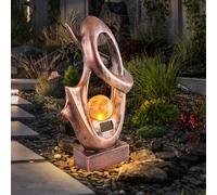Lampada per Esterni Solare Patio LED Effetto Fuoco Giardino Bronzo Intemperie